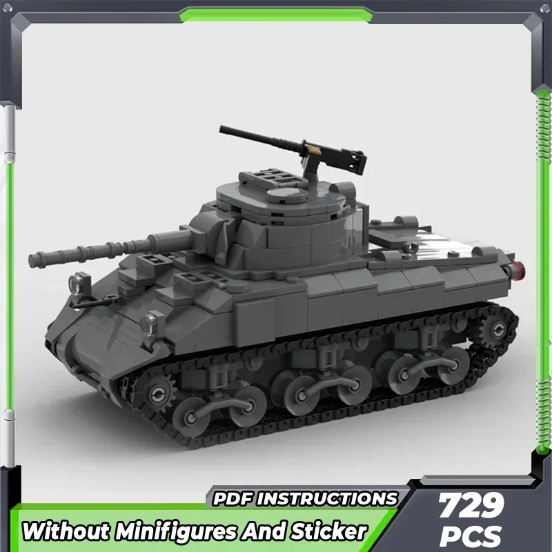 Moc Building Bricks Military Weapon Model M4 Sherman Tank Technology Modular Blocks Gifts Toys For Children DIY Sets Assembly
Moc Building Bricks Military Weapon Model M4 Sherman Tank Technology Modular Blocks Gifts Toys For Children DIY Sets Assembly