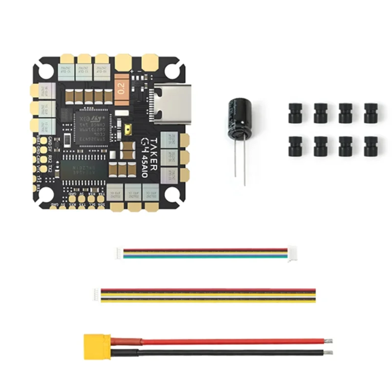 A47F-TAKER G4 45A AIO Baro OSD G473 Flight Controller BLHELIS 45A ESC FET Directly 2-6S For FPV Freestyle Cinewhoop
A47F-TAKER G4 45A AIO Baro OSD G473 Flight Controller BLHELIS 45A ESC FET Directly 2-6S For FPV Freestyle Cinewhoop