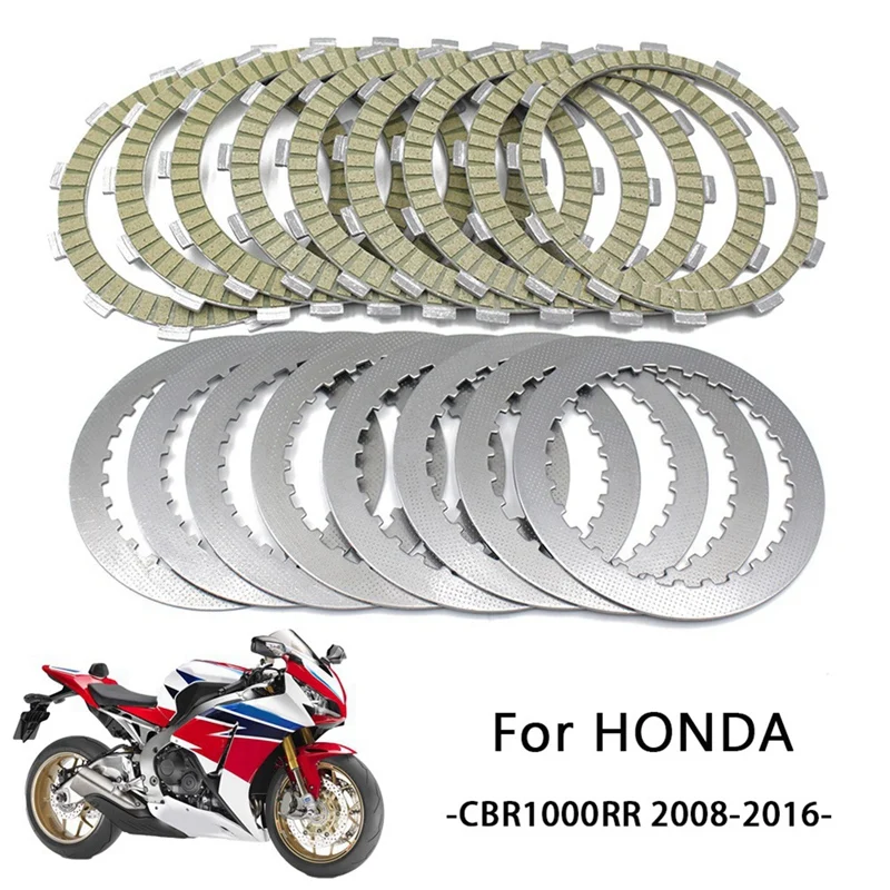 Комплект фрикционных дисков сцепления мотоцикла с железной пластиной для Honda CBR1000RR 2008-2016, аксессуары для мотоциклов-A02Q
Комплект фрикционных дисков сцепления мотоцикла с железной пластиной для Honda CBR1000RR 2008-2016, аксессуары для мотоциклов-A02Q