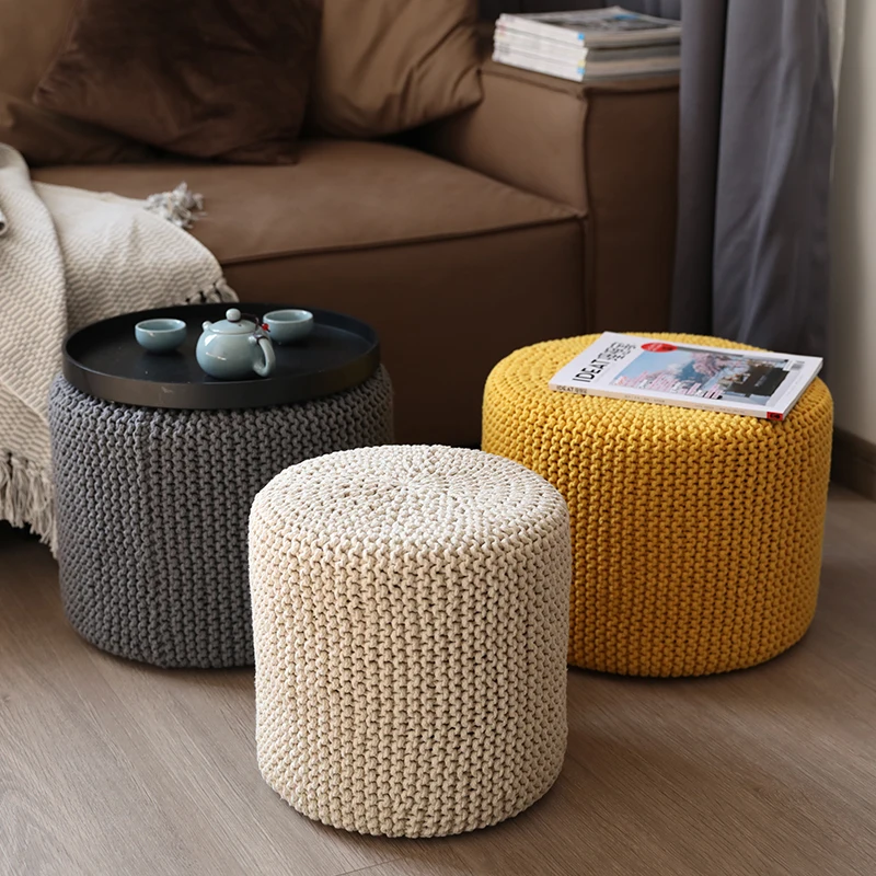Cotton Handmade Woven Footstool, Zen Tea Room Stool, Home Footrest, Knitted Thick Floor Cushion, Living Room Ottoman
Cotton Handmade Woven Footstool, Zen Tea Room Stool, Home Footrest, Knitted Thick Floor Cushion, Living Room Ottoman