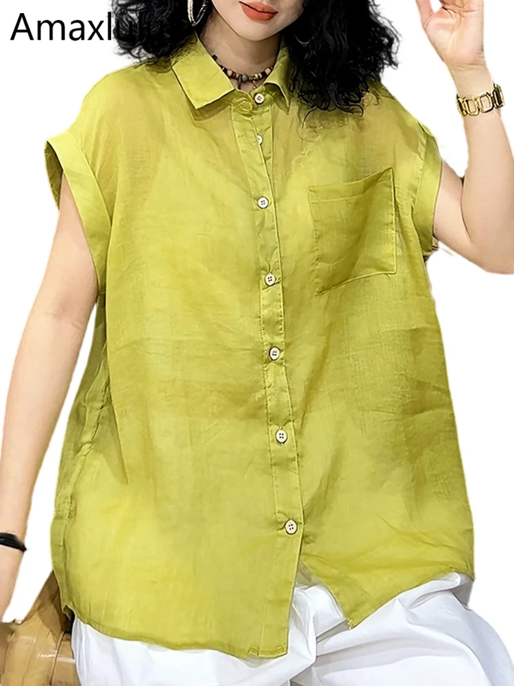 Amax LuluE Летние модные однотонные хлопково-льняные рубашки для женщин 2026: Классические свободные элегантные топы, женские блузки в корейском винтажном стиле
Amax LuluE Летние модные однотонные хлопково-льняные рубашки для женщин 2026: Классические свободные элегантные топы, женские блузки в корейском винтажном стиле