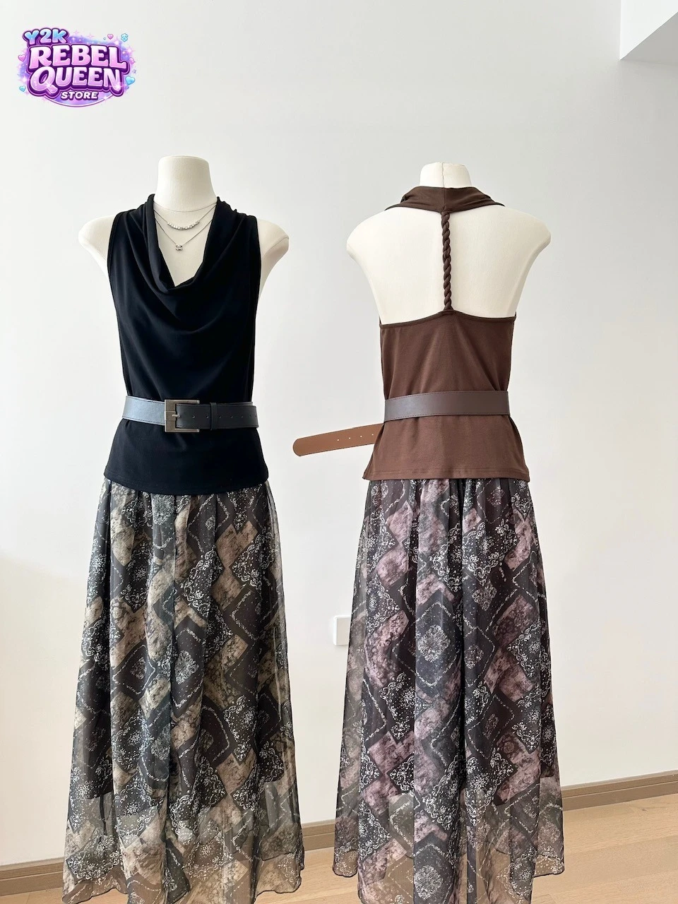French Vintage Boho 2 Piece Set Women Halter Cowl Neck Crop Top High Waist Paisley Print Maxi Skirt Vacation Party Outfit 2026
French Vintage Boho 2 Piece Set Women Halter Cowl Neck Crop Top High Waist Paisley Print Maxi Skirt Vacation Party Outfit 2026