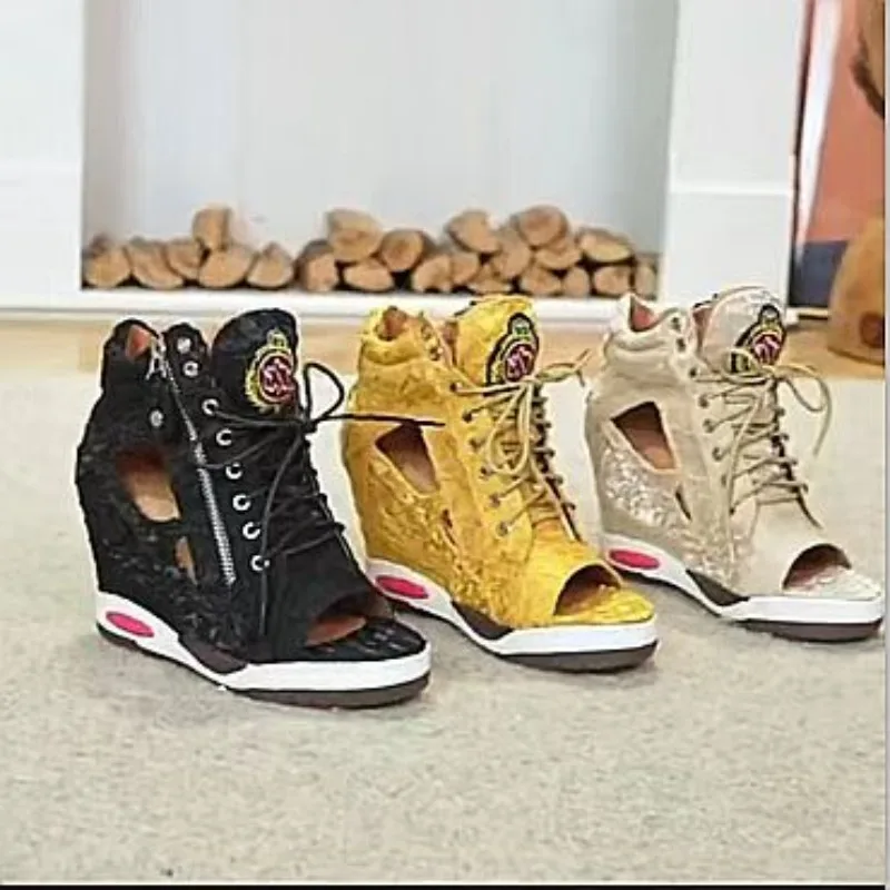 Summer Women's Cool Boots Platform Fish Mouth Women's Sandals Ultra-high Wedge Heel High-top Woman's Shoes Sandalias De Mujer
Summer Women's Cool Boots Platform Fish Mouth Women's Sandals Ultra-high Wedge Heel High-top Woman's Shoes Sandalias De Mujer
