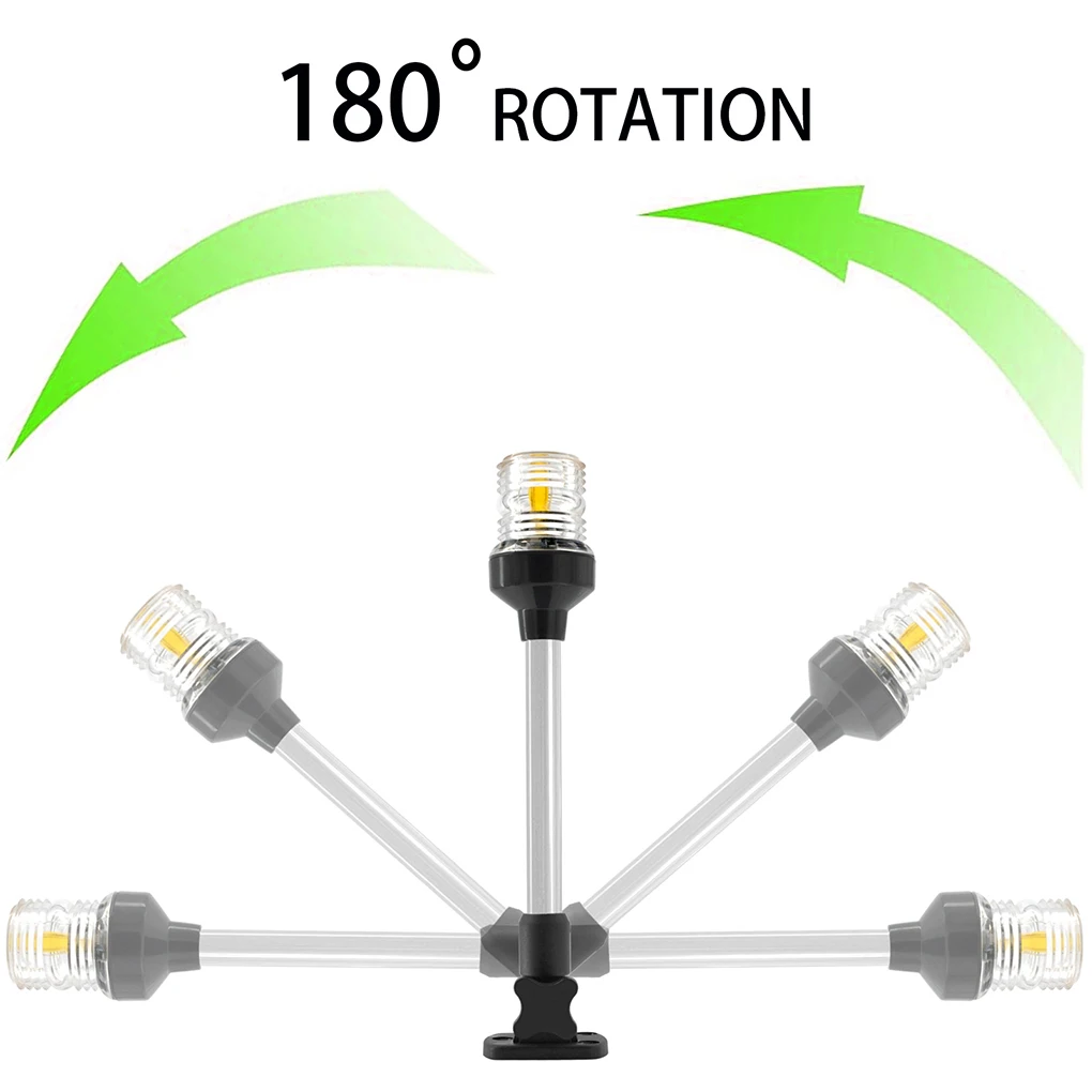 Navigation Light 180° Boat Equipment Fold Down Lamp Lights for Yacht Marine Signal Lantern Supplies Folding Adjustable
Navigation Light 180° Boat Equipment Fold Down Lamp Lights for Yacht Marine Signal Lantern Supplies Folding Adjustable