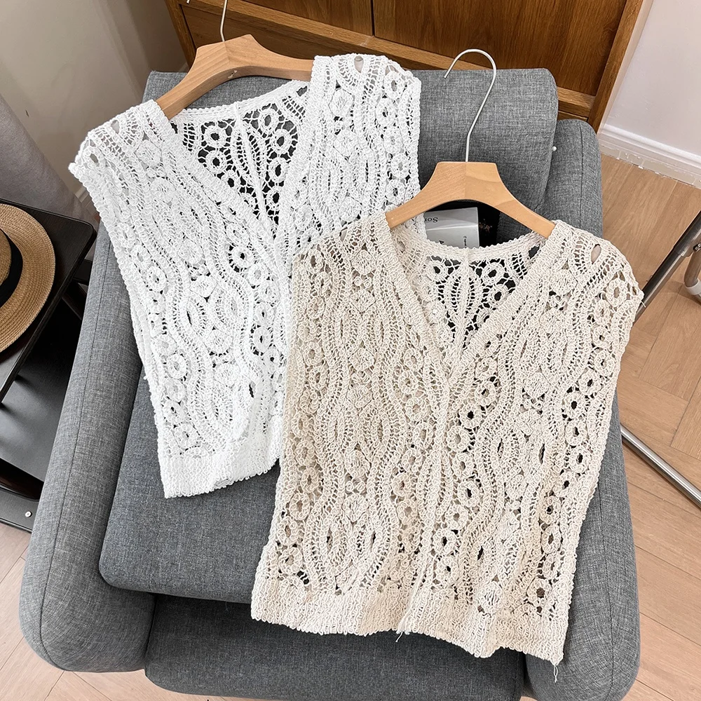 Женский жилет с кружевным крючком V-Ne, верхняя одежда, многослойная одежда весны и лета, прямой крой, Svel
Женский жилет с кружевным крючком V-Ne, верхняя одежда, многослойная одежда весны и лета, прямой крой, Svel
