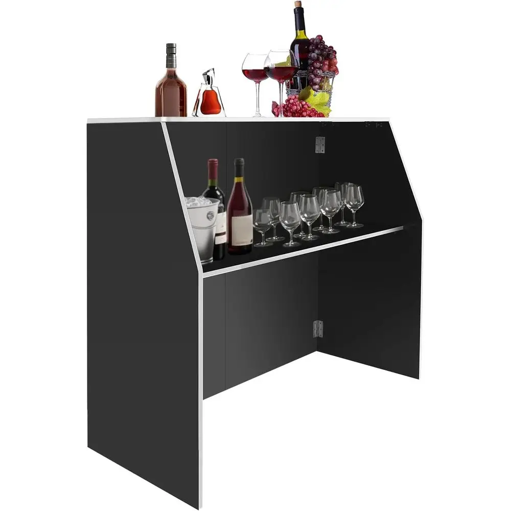 Compact 2-Tier Folding Bar Table for Outdoor Events, Parties, and Catering - Black, 19.5x47.75x42.75
Compact 2-Tier Folding Bar Table for Outdoor Events, Parties, and Catering - Black, 19.5x47.75x42.75