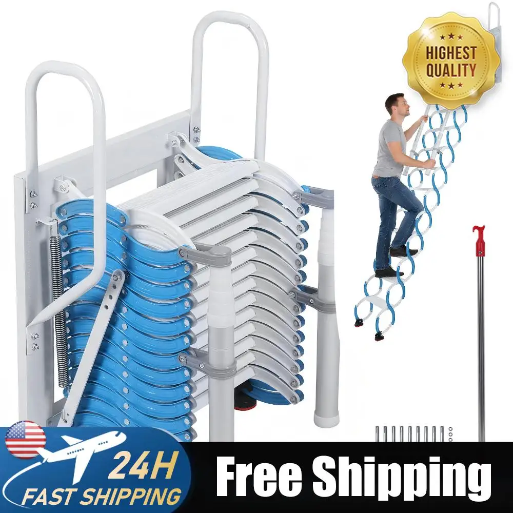 Ceiling Mount Attic Ladder Invisible Telescoping Attic Stairs Applicable Height 12.46in 661 LBS Capacity for Home Indoor Outdoor
Ceiling Mount Attic Ladder Invisible Telescoping Attic Stairs Applicable Height 12.46in 661 LBS Capacity for Home Indoor Outdoor