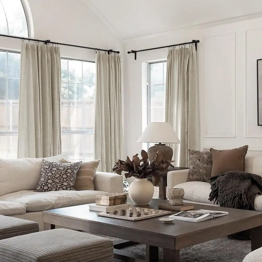 Light Filtering Pinch Pleat Curtain with Cotton Liner for Living Room and Bedroom, 100Wx120L Inches, 1 Panel
Light Filtering Pinch Pleat Curtain with Cotton Liner for Living Room and Bedroom, 100Wx120L Inches, 1 Panel
