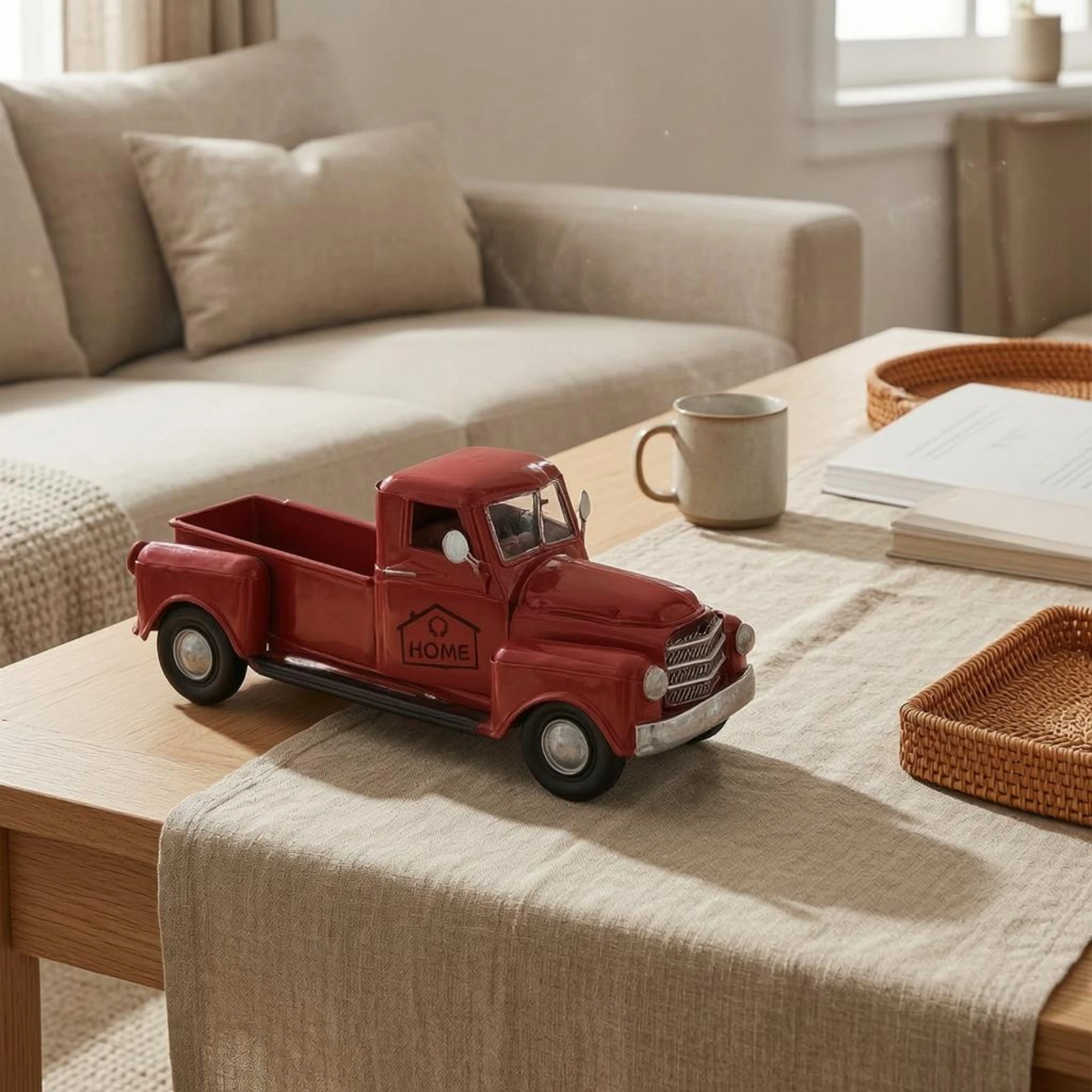 Pickup Truck Ornament Distressed Finish Metal Truck Model House Decoration Retro Look Fade-Resistant
Pickup Truck Ornament Distressed Finish Metal Truck Model House Decoration Retro Look Fade-Resistant