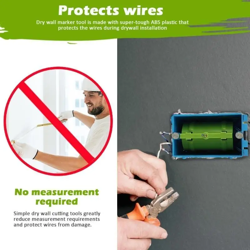 P9FB Quick Alignment Guide For Electrical Outlet On Plasterboard Surfaces Time Saving