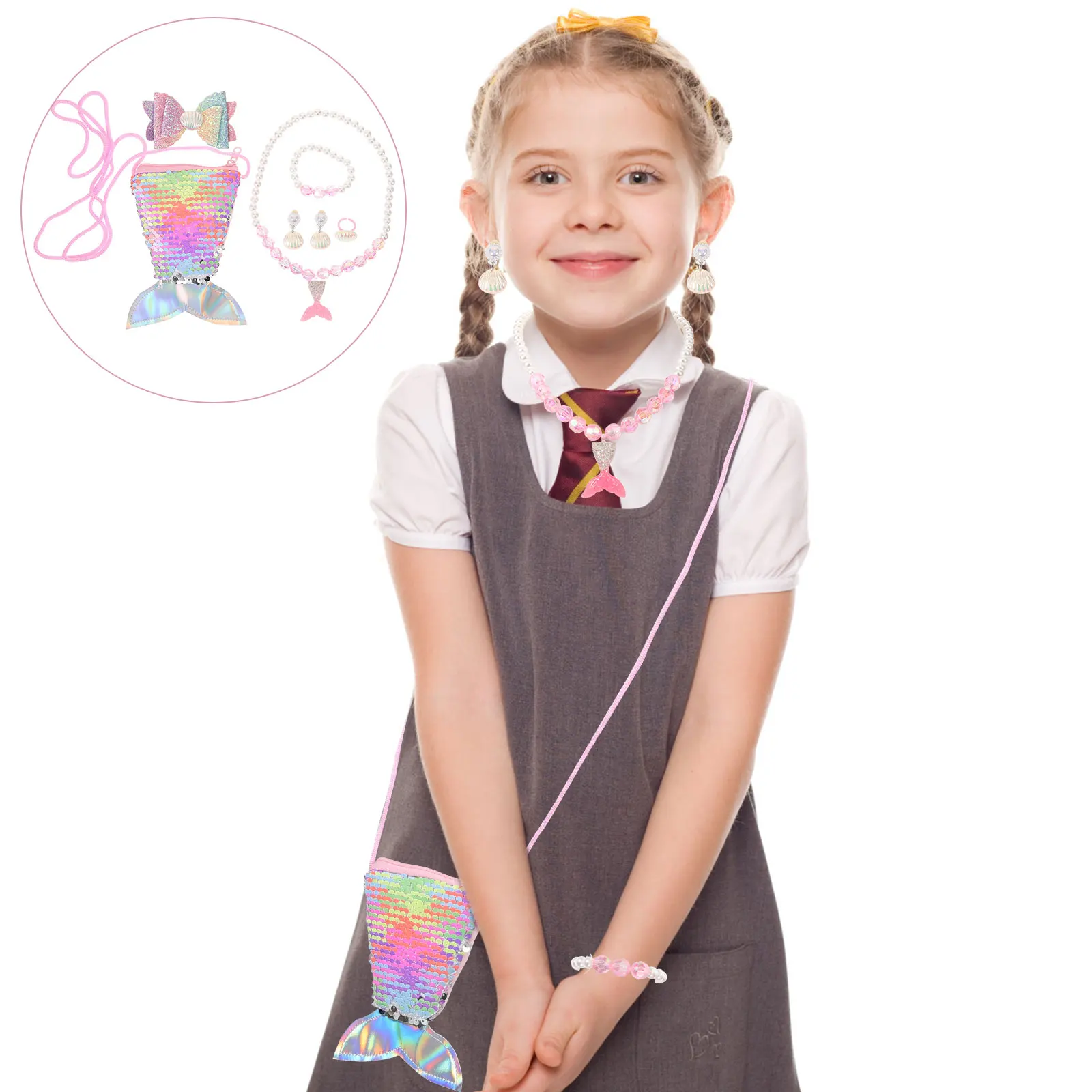 6pcs 1 Set Decorative Necklace Bracelet Jewelry Set For Children Girls Kids Decoration Colorful Comfortable Portable Simple
6pcs 1 Set Decorative Necklace Bracelet Jewelry Set For Children Girls Kids Decoration Colorful Comfortable Portable Simple