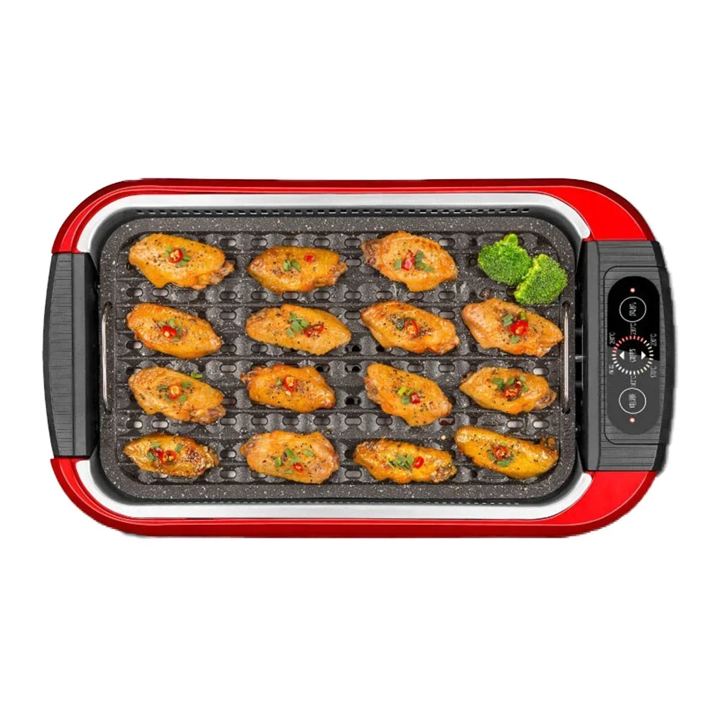 Крытый бездымный гриль Электрический гриль-барбекю с контролем температуры, съемным грилем и пластинами-грилями
Крытый бездымный гриль Электрический гриль-барбекю с контролем температуры, съемным грилем и пластинами-грилями