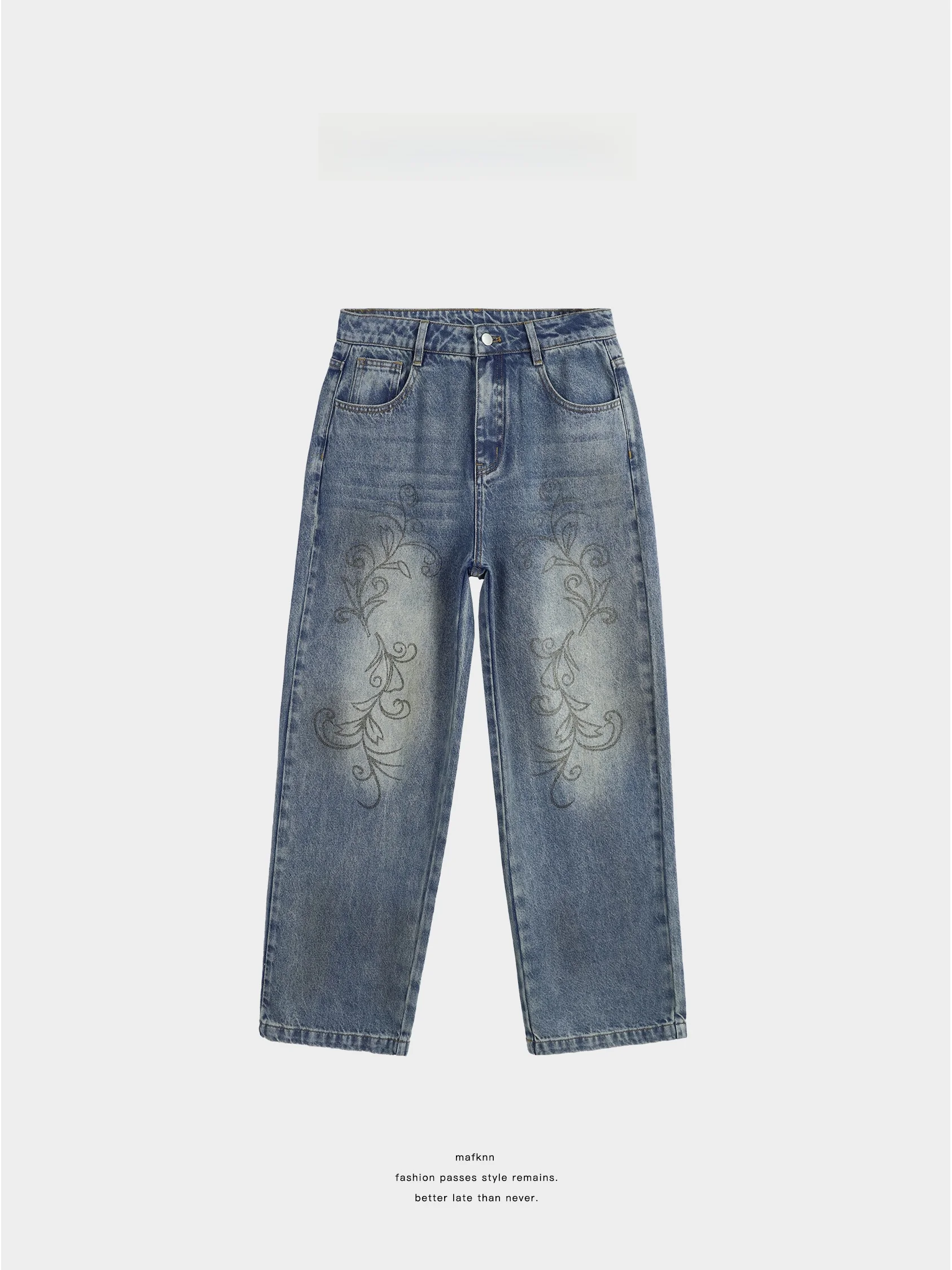 Multi-Layer Washed Straight Leg Jeans Women's Spring plus Size Casual Comfortable Breathable Blue Denim Pants by JoJo Private...
Multi-Layer Washed Straight Leg Jeans Women's Spring plus Size Casual Comfortable Breathable Blue Denim Pants by JoJo Private...