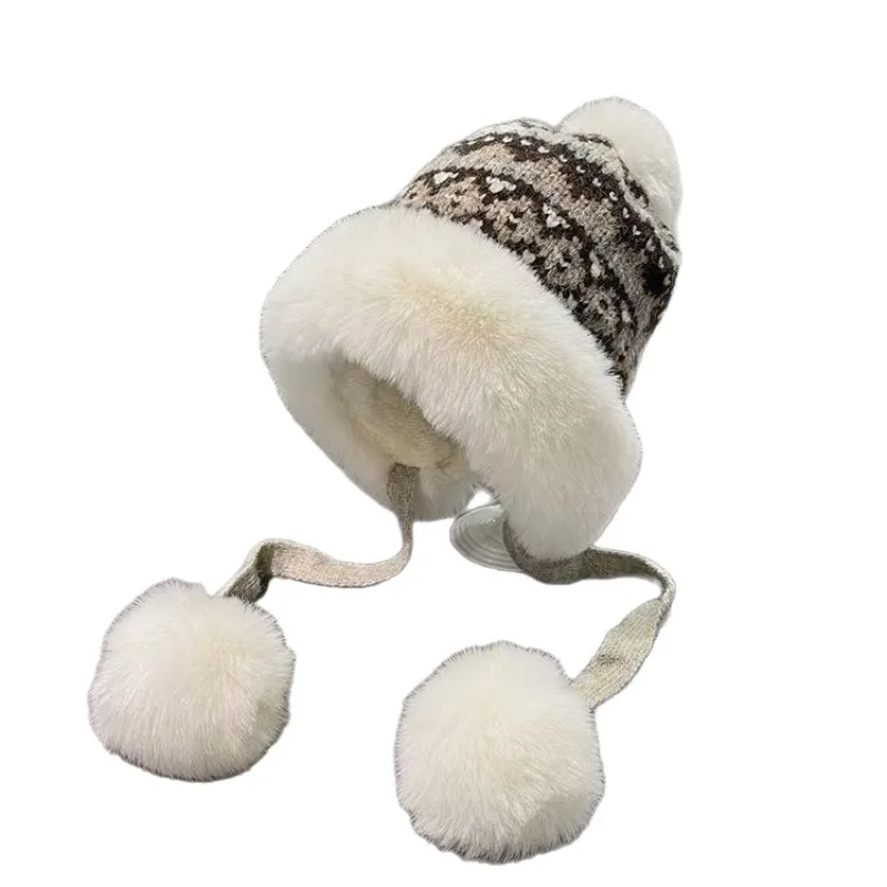 Winter Cute Hat Fleece New Knitted Ear Protector Plush Thickened Warm Lei Feng Northeast Wool Hat Cold Proof
Winter Cute Hat Fleece New Knitted Ear Protector Plush Thickened Warm Lei Feng Northeast Wool Hat Cold Proof