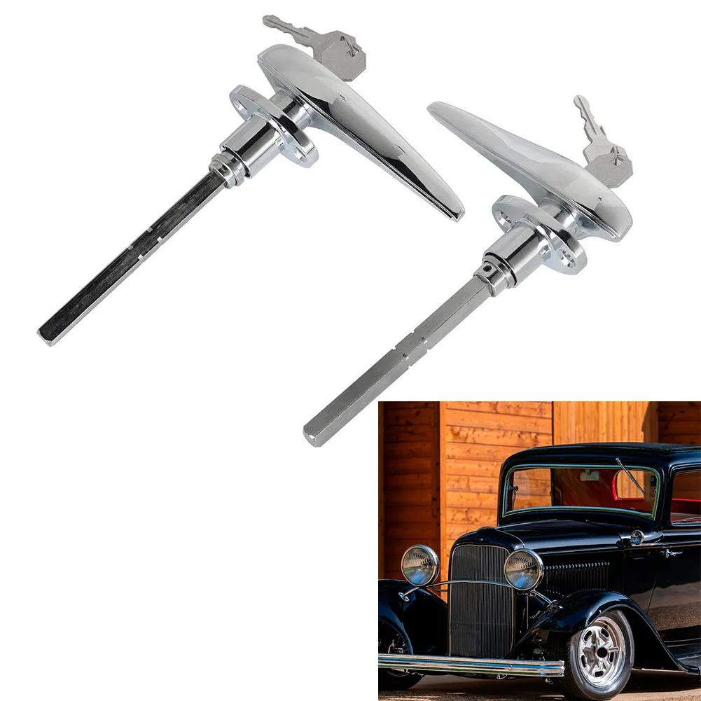 1 Pair Lockable Door Handles With Keys Metal Alloy Outside Locking Chrome Replacement Parts For Ford 1932-1934
1 Pair Lockable Door Handles With Keys Metal Alloy Outside Locking Chrome Replacement Parts For Ford 1932-1934