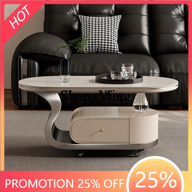 CL movable rock slab coffee table living room home trolley living room sofa stainless steel side cabinet
CL movable rock slab coffee table living room home trolley living room sofa stainless steel side cabinet