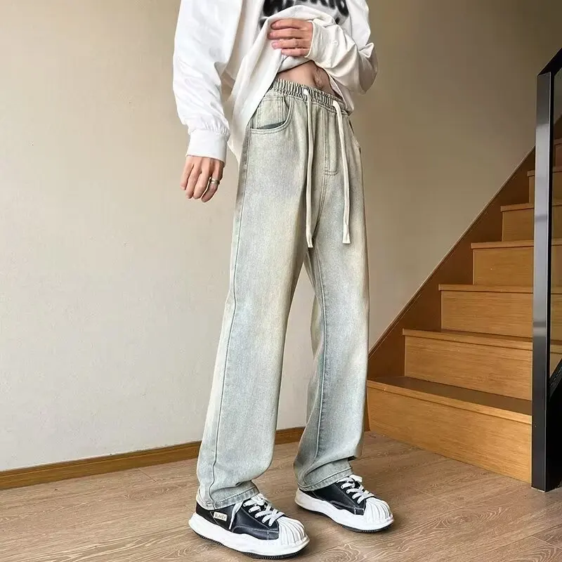 Винтажные мужские джинсы большого размера Waed, осень-зима, свободные широкие брюки, прямые повседневные длинные брюки, молодежный тренд, износостойкие
Винтажные мужские джинсы большого размера Waed, осень-зима, свободные широкие брюки, прямые повседневные длинные брюки, молодежный тренд, износостойкие