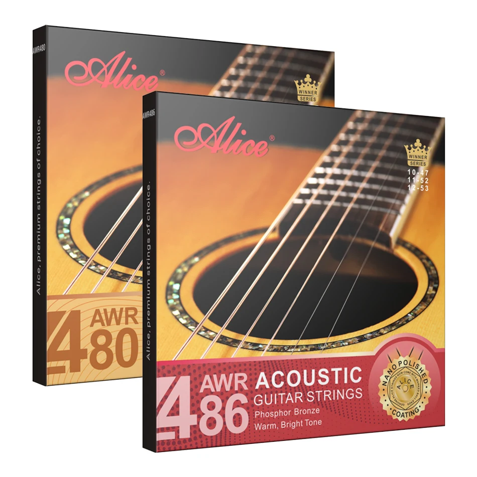 Alice AWR480 AWR486 Muti-Layer Nano Coating Anti-Rust Long Life Acoustic Guitar Strings Hexagonal Steel Core 1st-6th
Alice AWR480 AWR486 Muti-Layer Nano Coating Anti-Rust Long Life Acoustic Guitar Strings Hexagonal Steel Core 1st-6th