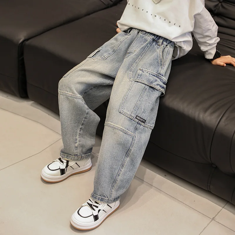 New Design Kids Fashion Cargo Jeans with Pocket for Tweens Child Casual Denim Cargo Pants High Quality Boy Luxury Clothes
New Design Kids Fashion Cargo Jeans with Pocket for Tweens Child Casual Denim Cargo Pants High Quality Boy Luxury Clothes
