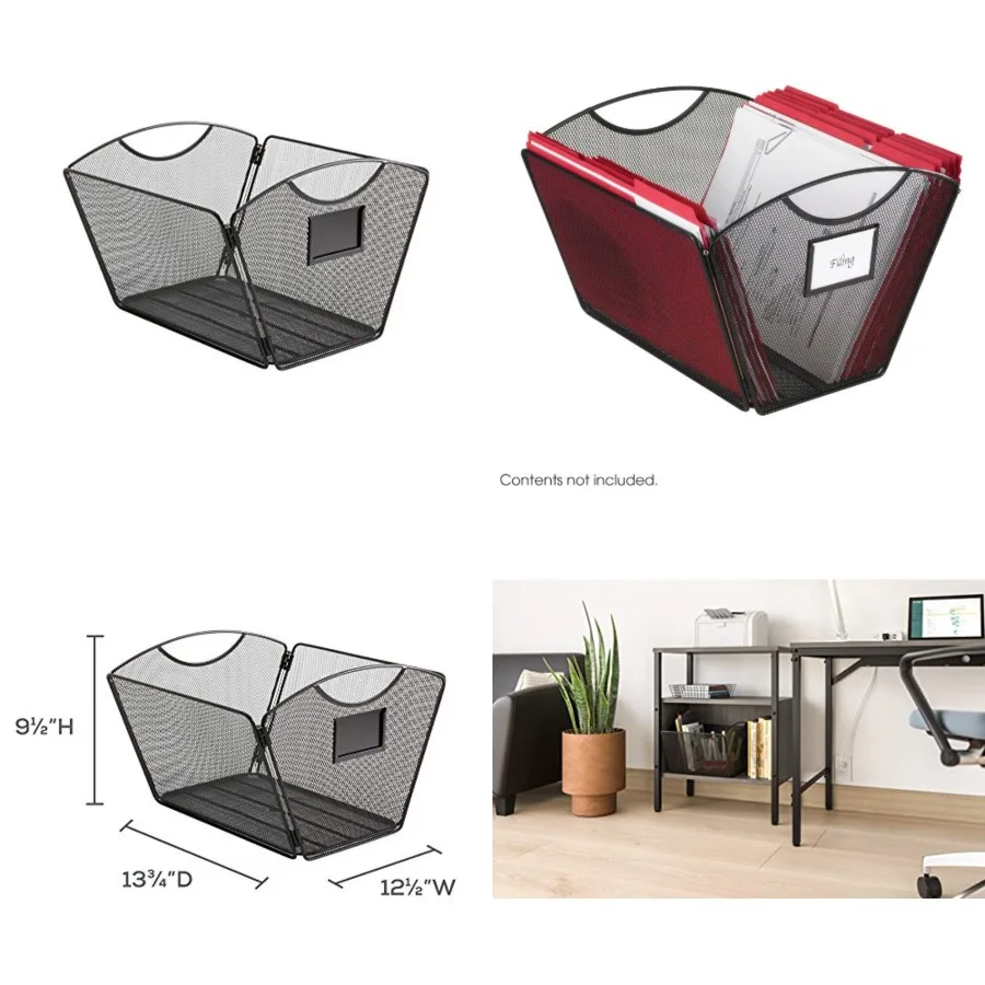 Onyx Letter-Size Desktop Tub File, Collapsible For Compact Storage, Integrated Handles, Steel Mesh
Onyx Letter-Size Desktop Tub File, Collapsible For Compact Storage, Integrated Handles, Steel Mesh