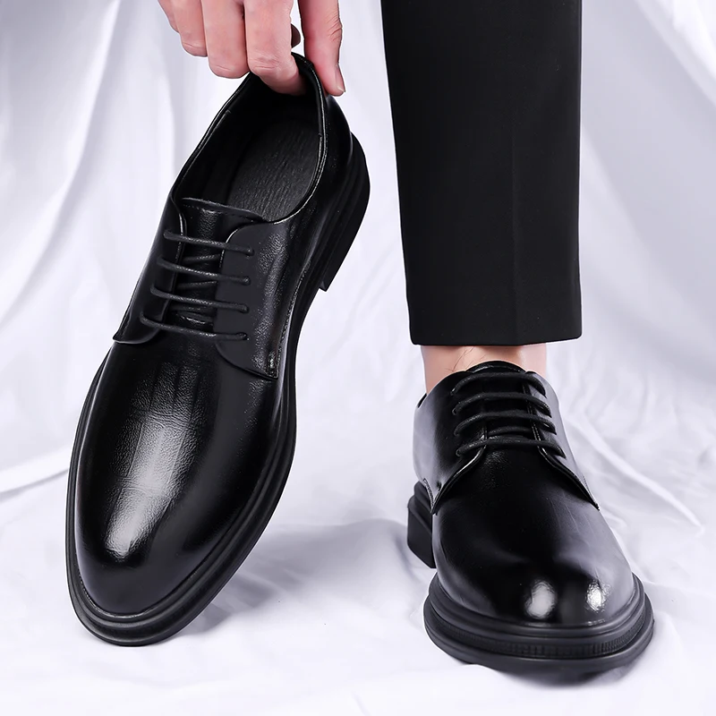 Мужская социальная обувь в стиле джентльмена, трендовая мужская обувь с круглым носком, на шнуровке, весенне-осенняя легкая кожаная официальная обувь
Мужская социальная обувь в стиле джентльмена, трендовая мужская обувь с круглым носком, на шнуровке, весенне-осенняя легкая кожаная официальная обувь