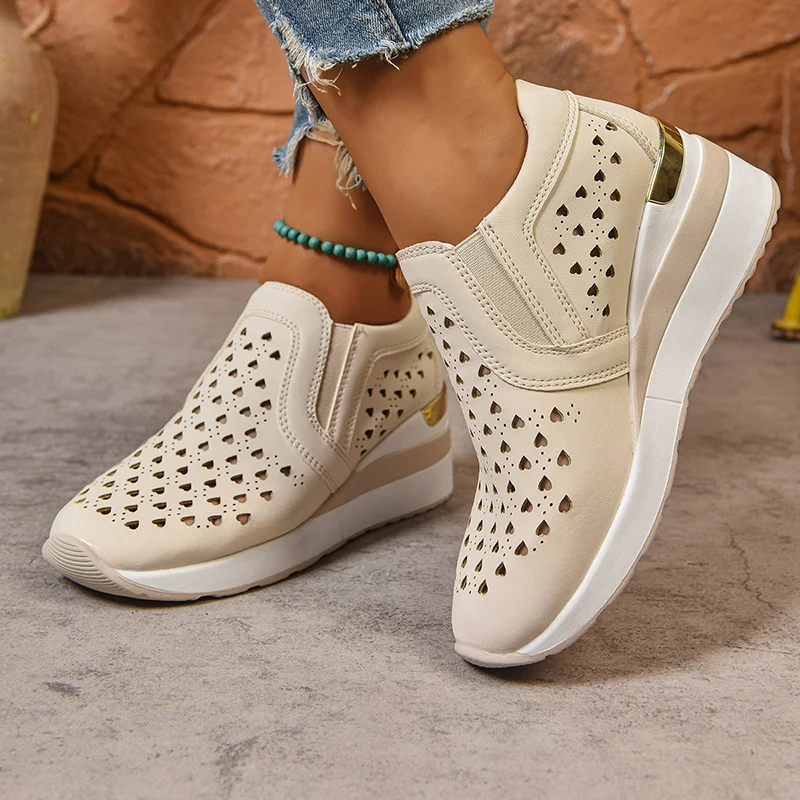 2025 New Women Shoes Hollow Out Wedges Female Sneakers Women Plus Size Thick Sole Loafers Woman Slip on Breathable Casual Shoes
2025 New Women Shoes Hollow Out Wedges Female Sneakers Women Plus Size Thick Sole Loafers Woman Slip on Breathable Casual Shoes