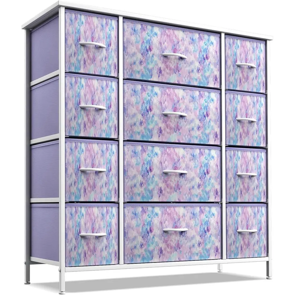 12-Drawer Chest Organizer with Steel and Wood Top, Fabric Bins or Clothes Storage - Ideal for Bedrooms, Hallways, and Nurseries
12-Drawer Chest Organizer with Steel and Wood Top, Fabric Bins or Clothes Storage - Ideal for Bedrooms, Hallways, and Nurseries