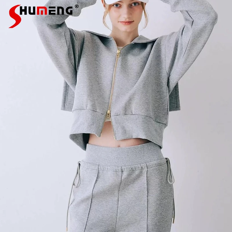 Japanese Fashion Turndown Collar Embroidered Cute Casual Jackets Coat Spring and Autumn New Clothes Women's Loose Gray Hoodies
Japanese Fashion Turndown Collar Embroidered Cute Casual Jackets Coat Spring and Autumn New Clothes Women's Loose Gray Hoodies