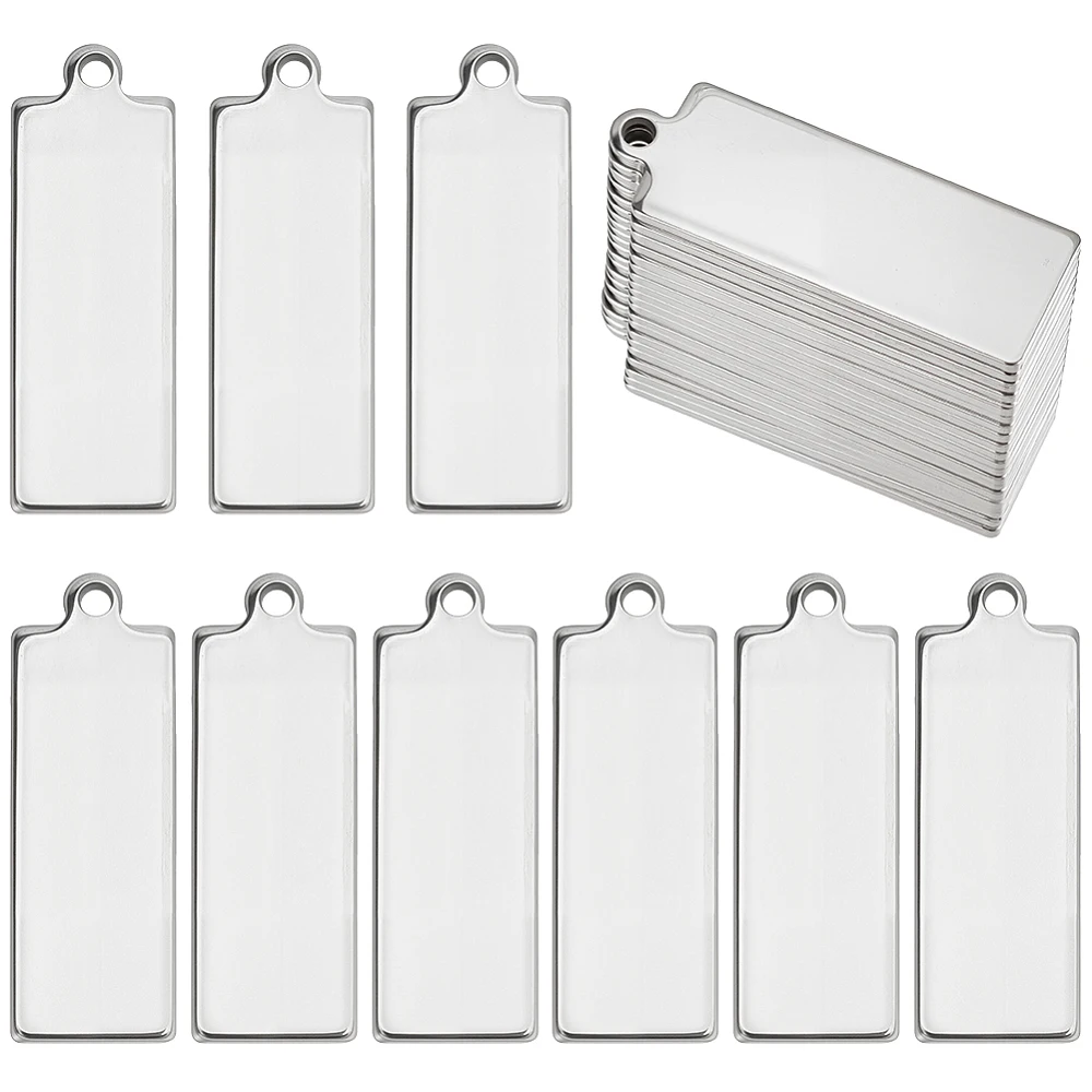 40Pcs 201 Stainless Steel Pendants Stamping Blank Tag Rectangle Charm Stainless Steel Color 35x12x1mm Hole: 2mm
40Pcs 201 Stainless Steel Pendants Stamping Blank Tag Rectangle Charm Stainless Steel Color 35x12x1mm Hole: 2mm