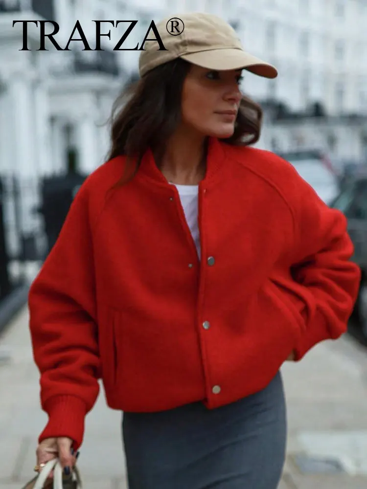 TRAFZA Casual Women Coat Solid Long Sleeve Single Breasted Female Coats 2025 Spring Fashion Loose Streetwear Woman Outwear
TRAFZA Casual Women Coat Solid Long Sleeve Single Breasted Female Coats 2025 Spring Fashion Loose Streetwear Woman Outwear