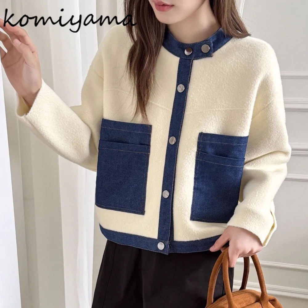 New Denim Spliced Pockets Woman 2025 Cardigan Hit Color Knit Ropa Mujer Loose Sweater Moda Trendy Pulls Femmes Winter Clothes
New Denim Spliced Pockets Woman 2025 Cardigan Hit Color Knit Ropa Mujer Loose Sweater Moda Trendy Pulls Femmes Winter Clothes