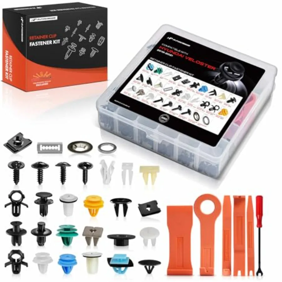290Pcs 51.04 oz Nylon Bumper Retainer Clips Fender Fasteners Door Trim Panel Push-Type Hood Auto Push Pin Plastic Rivets Kit Co
290Pcs 51.04 oz Nylon Bumper Retainer Clips Fender Fasteners Door Trim Panel Push-Type Hood Auto Push Pin Plastic Rivets Kit Co