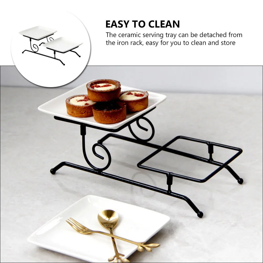 Ceramic Food Storage Tray Double Layer Cake Stand Dessert Display Fruit Holder Wedding Party Supply Easy Clean Store
Ceramic Food Storage Tray Double Layer Cake Stand Dessert Display Fruit Holder Wedding Party Supply Easy Clean Store