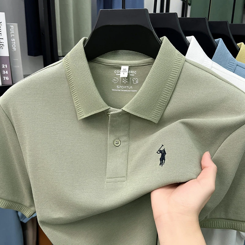 Luxury brand silk cotton short sleeve polo shirt summer new Paul pony embroidered men's T-shirt business casual breathable top
Luxury brand silk cotton short sleeve polo shirt summer new Paul pony embroidered men's T-shirt business casual breathable top