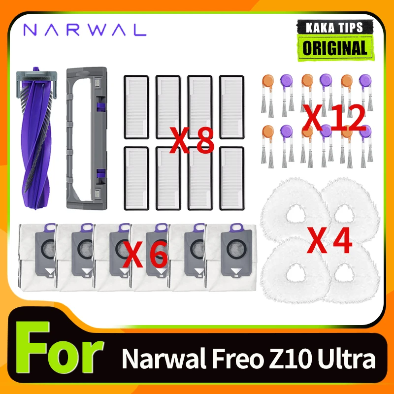 For 나르왈 Narwal Freo Z10 Ultra Main Roller Side Brush Hepa Filter Mop Cloth Dust Bag Accessories
For 나르왈 Narwal Freo Z10 Ultra Main Roller Side Brush Hepa Filter Mop Cloth Dust Bag Accessories