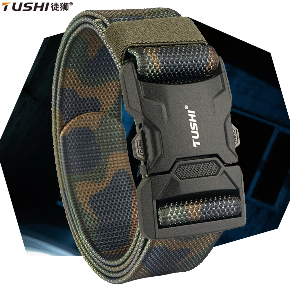 TUSHI New Military Elastic Woven Belt Casual Tactical Belts Women Men's Waist Straps Stretch Canvas Alloy Buckle Trouser Belts
TUSHI New Military Elastic Woven Belt Casual Tactical Belts Women Men's Waist Straps Stretch Canvas Alloy Buckle Trouser Belts