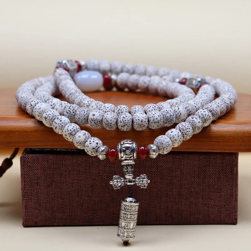 Tibetan Silver Six-Word Mantra 108 Bracelet High-Density Dry Polished Moon Bodhi Buddhist Beads
Tibetan Silver Six-Word Mantra 108 Bracelet High-Density Dry Polished Moon Bodhi Buddhist Beads