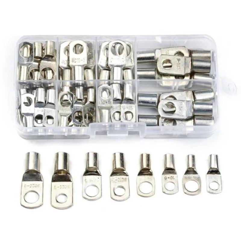 30PCS SC Tinned Copper Lug Ring Wire Connectors Bare Cable Terminal
30PCS SC Tinned Copper Lug Ring Wire Connectors Bare Cable Terminal