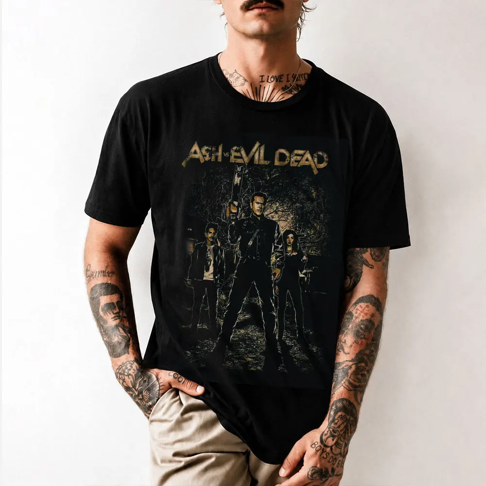 80s Horror Movie Ash Vs Evil Dead Short Sleeve Crewneck T-Shirt for Halloween 0623 Zombie Night Graphic Tees All size tops S-6XL
80s Horror Movie Ash Vs Evil Dead Short Sleeve Crewneck T-Shirt for Halloween 0623 Zombie Night Graphic Tees All size tops S-6XL