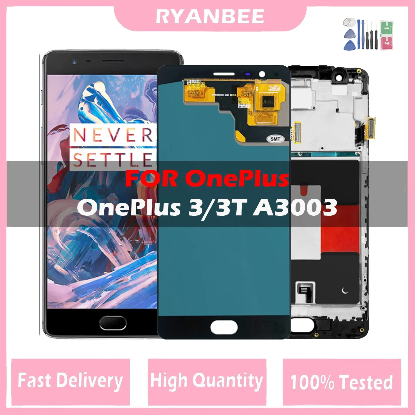 Super OLED ЖК-экран для OnePlus 3 LCD дисплей A3010 кодирующий преобразователь сенсорного экрана в сборе Замена для One Plus 3T A3003 с рамкой
Super OLED ЖК-экран для OnePlus 3 LCD дисплей A3010 кодирующий преобразователь сенсорного экрана в сборе Замена для One Plus 3T A3003 с рамкой
