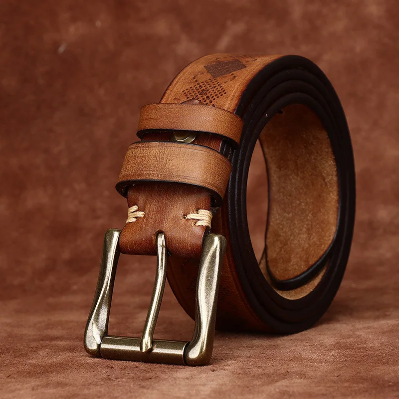 Wide 3.8CM Thick5MM Pure Cowhide High Quality Genuine Leather Belts for Men Brand Strap Male Brass Buckle Retro Jeans Cowboy
Wide 3.8CM Thick5MM Pure Cowhide High Quality Genuine Leather Belts for Men Brand Strap Male Brass Buckle Retro Jeans Cowboy