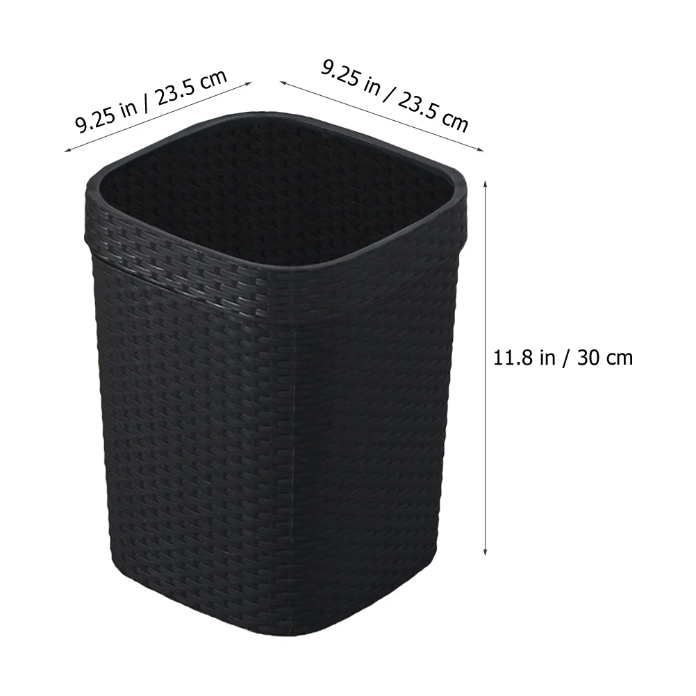 Imitation Rattan Woven Garbage Can Plastic Trash Bin for Bathroom Office Household Waste Storage Container
Imitation Rattan Woven Garbage Can Plastic Trash Bin for Bathroom Office Household Waste Storage Container