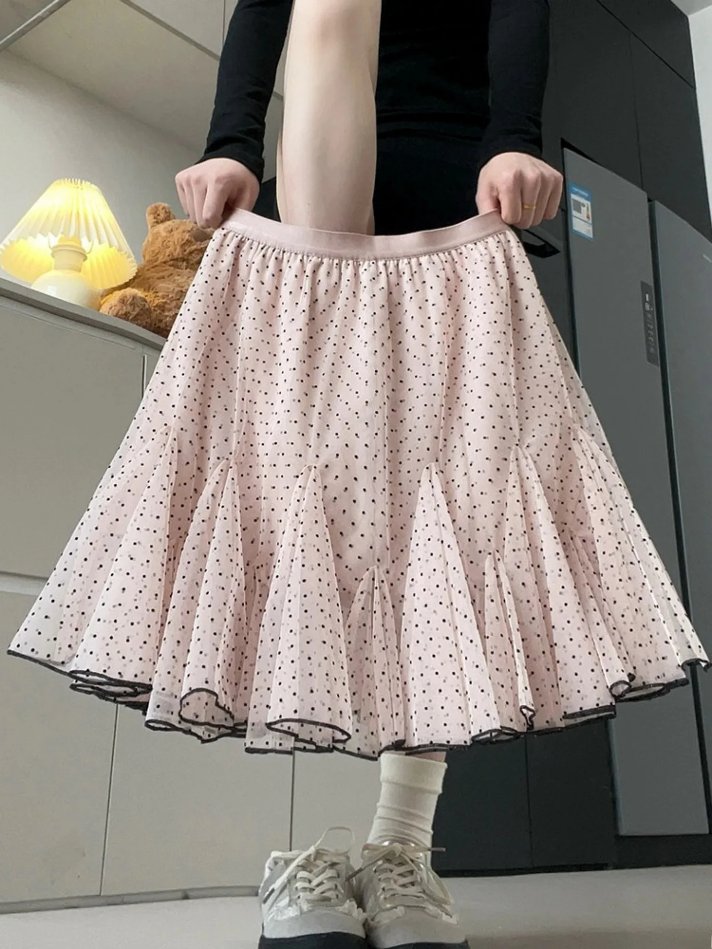Large Size Pink Polka Dot Half Skirt Women's Summer New High Waist Slimming Mesh Five-Quarter Full Skirt Puffy Cake Short Skirt
Large Size Pink Polka Dot Half Skirt Women's Summer New High Waist Slimming Mesh Five-Quarter Full Skirt Puffy Cake Short Skirt