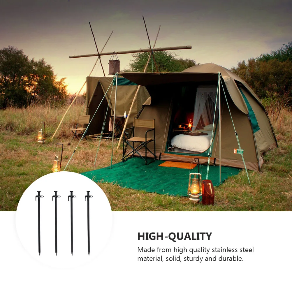 4 Pcs Extra Long Stainless Steel Camping Stakes Durable Portable Tent Pegs Outdoor Accessories Stone Hard Snow
4 Pcs Extra Long Stainless Steel Camping Stakes Durable Portable Tent Pegs Outdoor Accessories Stone Hard Snow