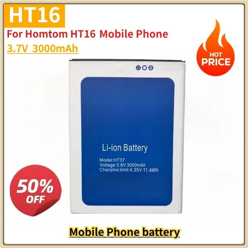 New Replacement Battery HT16 3.7V For Homtom HT16 Mobile Phone 3000mAh Li-Polymer
New Replacement Battery HT16 3.7V For Homtom HT16 Mobile Phone 3000mAh Li-Polymer