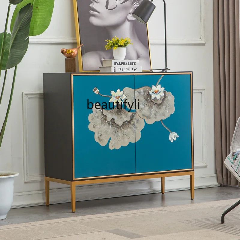 Entry shoe cabinet entrance cabinet integrated new Chinese solid wood home front door storage hand-painted
Entry shoe cabinet entrance cabinet integrated new Chinese solid wood home front door storage hand-painted