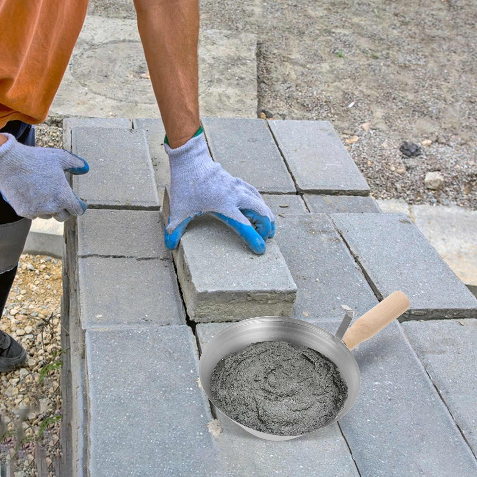 Heavy Duty Mud Pan Cement Bucket Scoop Wood Handle Drywall Plasterers Tool Sheared Edge Scraping Scoop Concrete Tool Bucket
Heavy Duty Mud Pan Cement Bucket Scoop Wood Handle Drywall Plasterers Tool Sheared Edge Scraping Scoop Concrete Tool Bucket