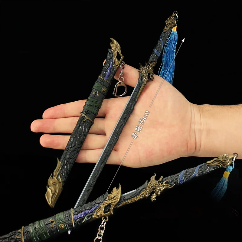 30cm Naraka: Bladepoint Figure Cosplay Zhang Qiling Black Gold Ancient Knife Metal Game Prop Sword Toy Decorative Knive Ornament
30cm Naraka: Bladepoint Figure Cosplay Zhang Qiling Black Gold Ancient Knife Metal Game Prop Sword Toy Decorative Knive Ornament