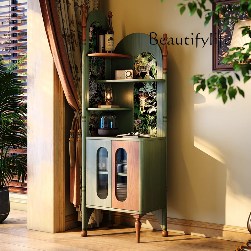 Medieval style living room wall ornament cabinet high-end bedroom bookshelf floor rack layered locker
Medieval style living room wall ornament cabinet high-end bedroom bookshelf floor rack layered locker