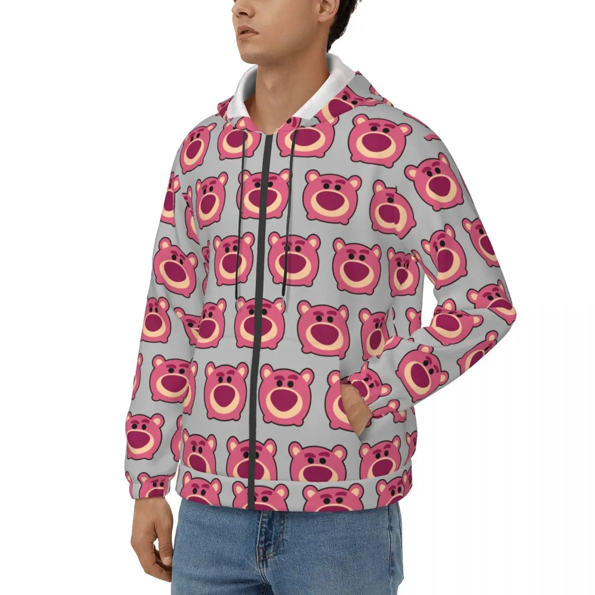 Men's Strawberry Bear Hoodie Disney Toy Story Lotso Tops Vintage Hoodies Winter Clothing
Men's Strawberry Bear Hoodie Disney Toy Story Lotso Tops Vintage Hoodies Winter Clothing
